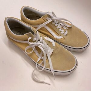 Vans yellow suede low top lace up sneaker shoes mens 9 women’s 10.5